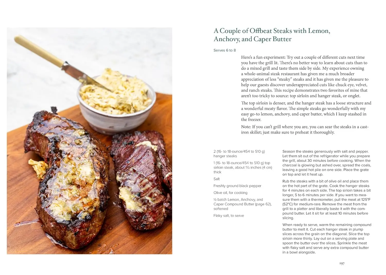 Sunlight & Breadcrumbs: A Couple of Offbeat Steaks with Lemon, Anchovy, and Caper Butter